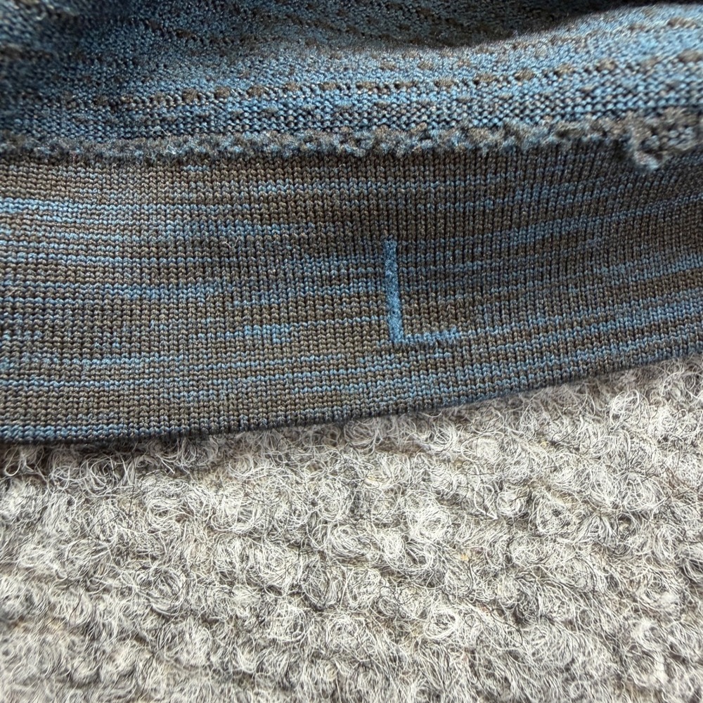 Lululemon Metal Vent Tech 1/2 Zip 2.0 Mens Blue Black Heathered Pullover Large - Picture 3 of 8